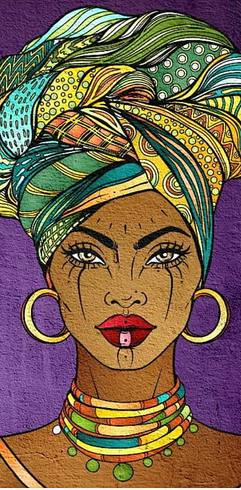 AFRICAN QUEENS Adult Coloring Book 