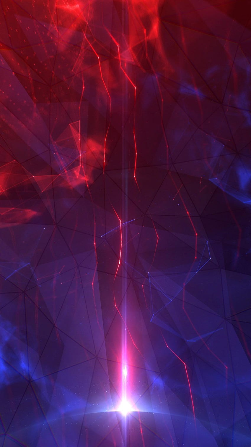 공상 과학 배경, 스마트폰 빨간색 파란색 포스터 HD 전화 배경 화면