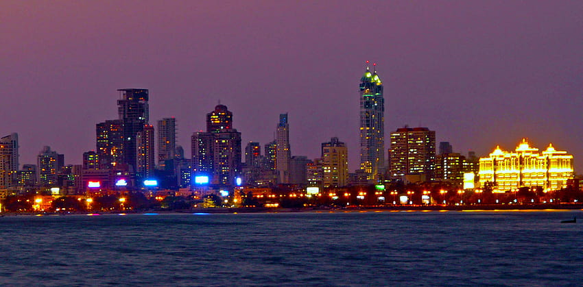 Mumbai Skyline at Night , Mumbai Skyline at Night HD wallpaper