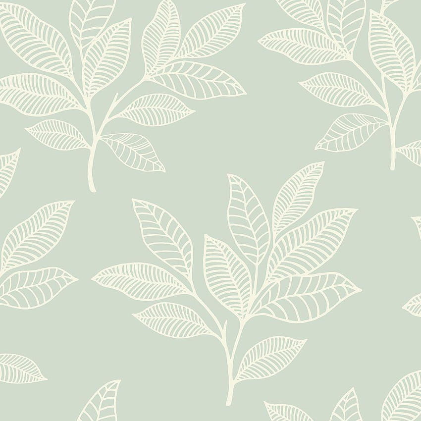 Paradise Leaves in Mint from the Boho Rhapsody by – BURKE DECOR HD phone wallpaper