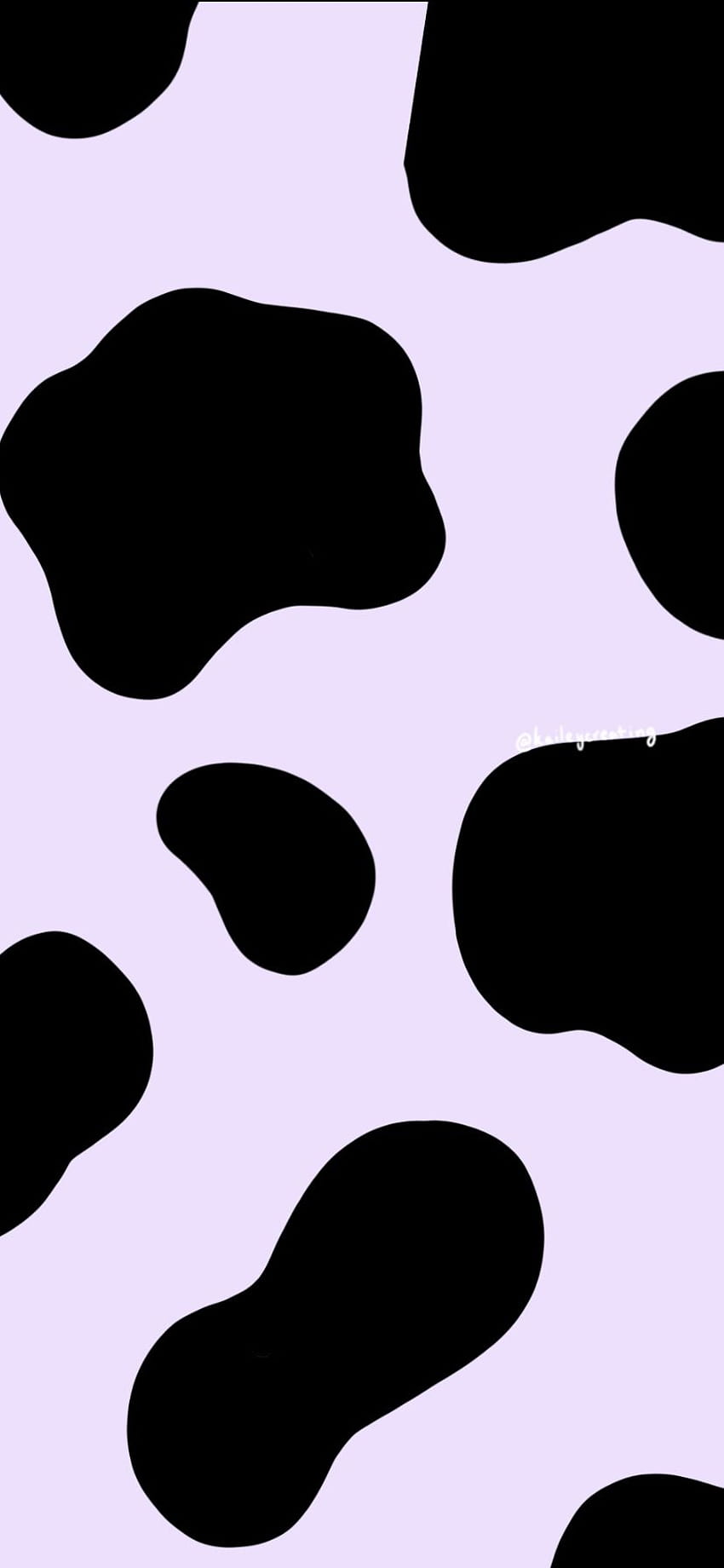 Purple Cow Wallpaper Print 
