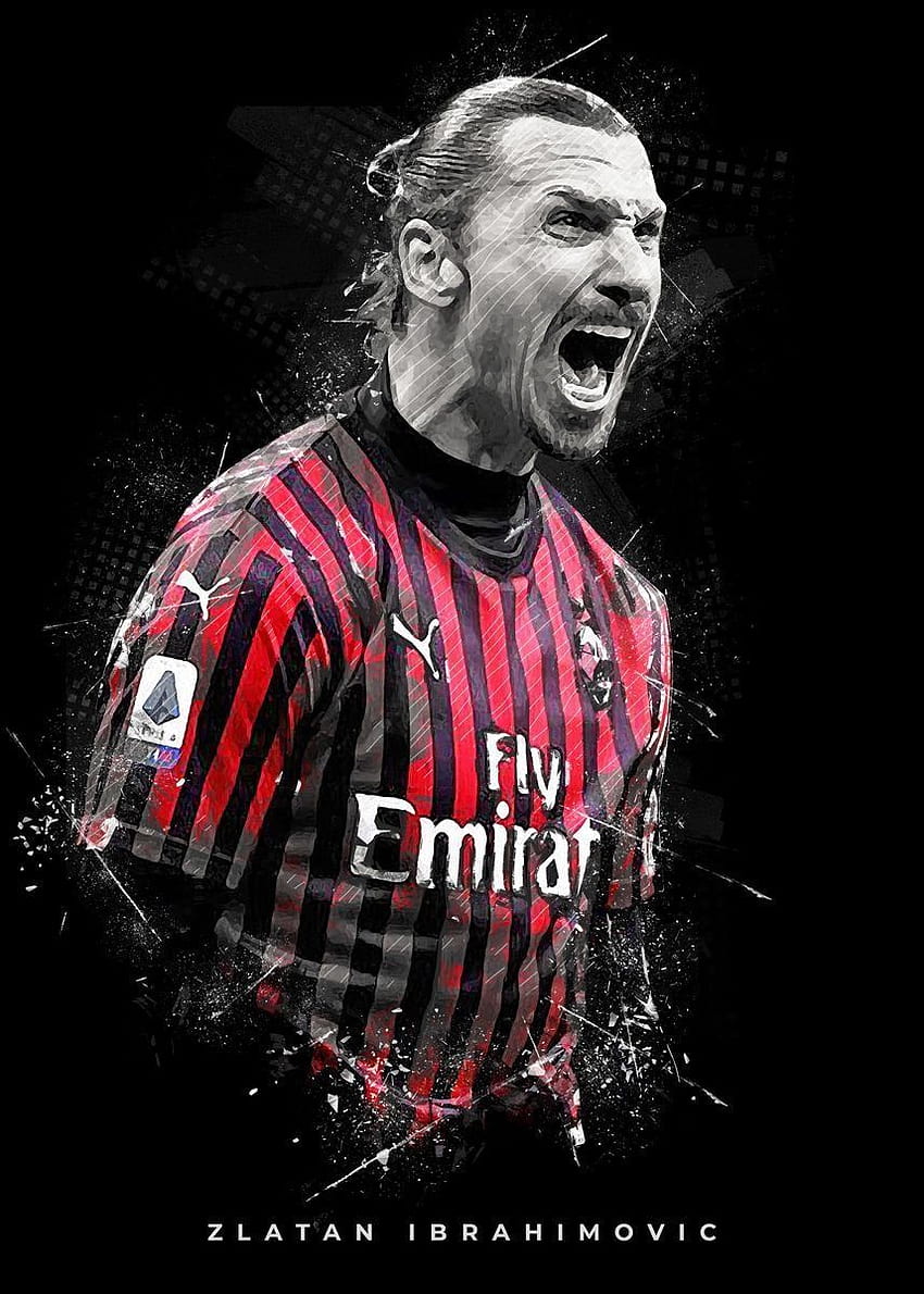 Impresión de póster de metal de Zlatan Ibrahimovic ... pinterest, zlatan ibrahimovic 2021 fondo de pantalla del teléfono