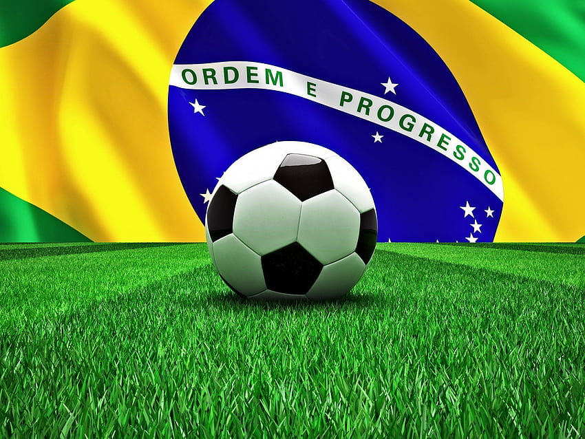 ブラジル FIFA ワールド カップ 2014 サッカー フラグ ブラジル ボール、ブラジル サッカー フラグ 高画質の壁紙
