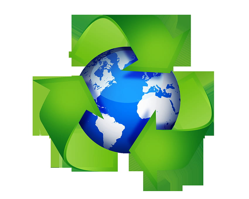 녹색 재활용 표지판, 폐기물 관리 HD 월페이퍼