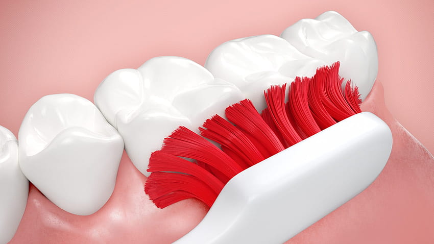 Wie Sie Zahnfleischbluten beim Zähneputzen vorbeugen können, Zähne putzen HD-Hintergrundbild