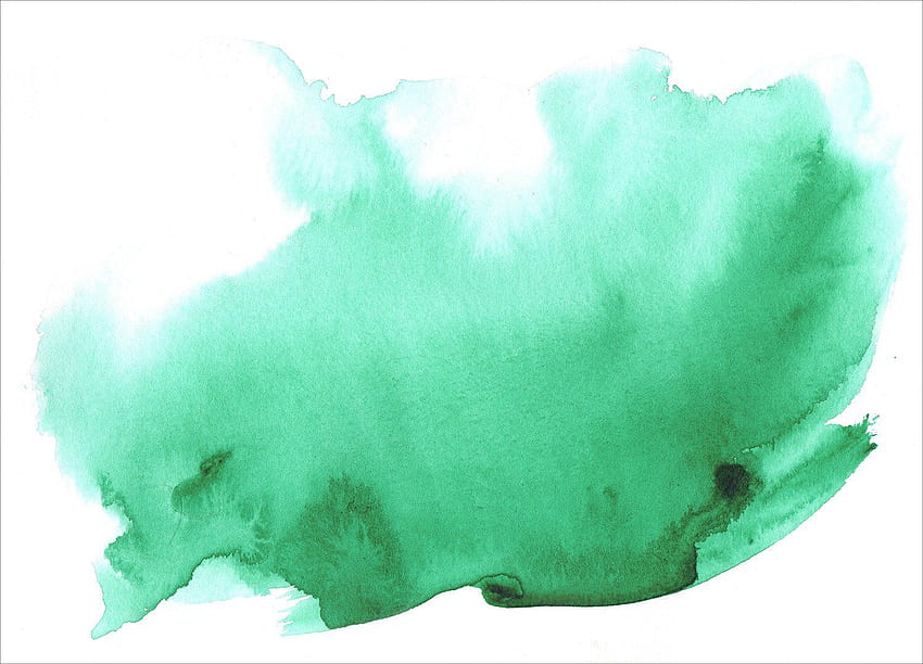 Minimalistic Watercolor, green paint HD wallpaper