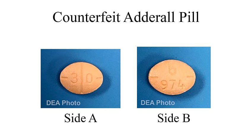 DEA ostrzega opinię publiczną przed podobnymi pigułkami Adderall zawierającymi metamfetaminę Tapeta HD