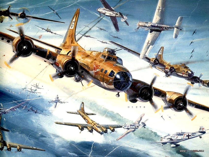 Vol02 Aviation Art of World War II Air Combat Aircraft [1024x768] für Ihr Handy & Tablet, Luftschlacht HD-Hintergrundbild
