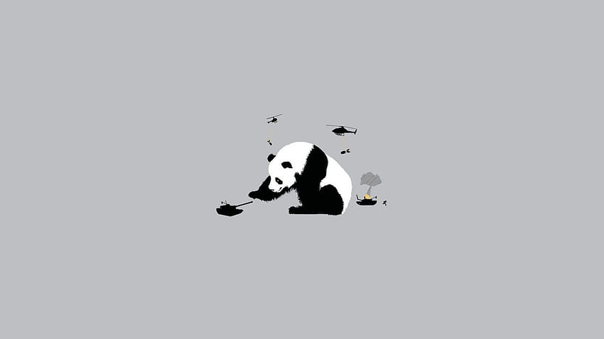 Nadine on PANDA BEARS Pinterest An Pandas and Art, panda gray HD wallpaper  | Pxfuel