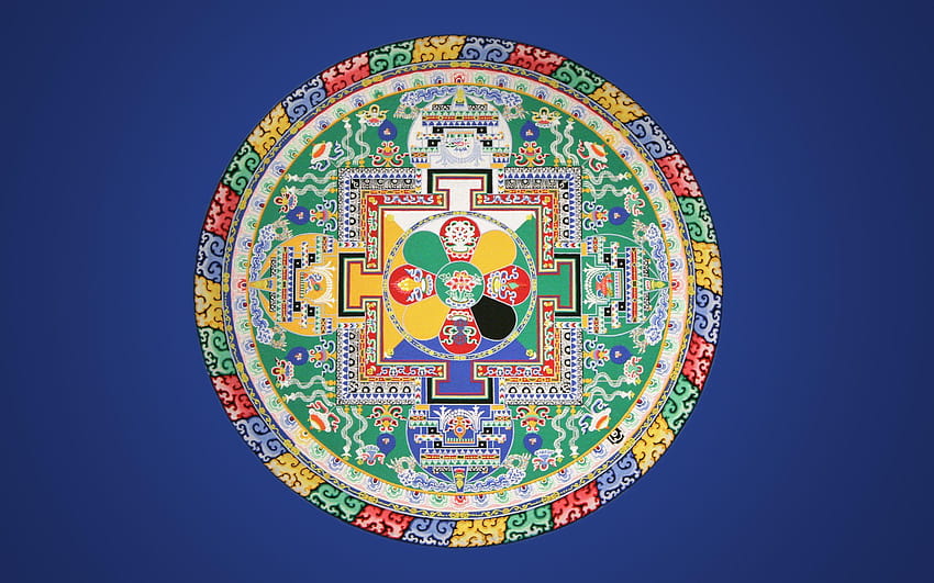 Mandala tibetana, mandala budista fondo de pantalla