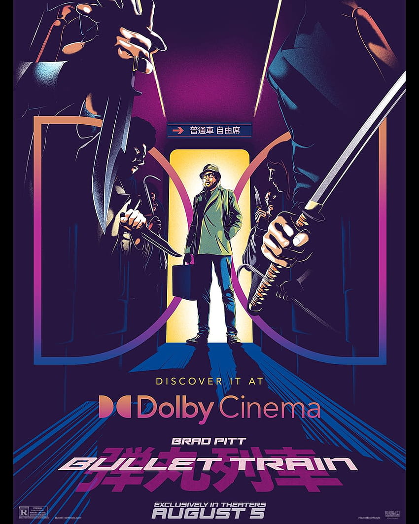 Bullet Train Dolby Poster Revelado Entradas a la venta, película de tren bala fondo de pantalla del teléfono