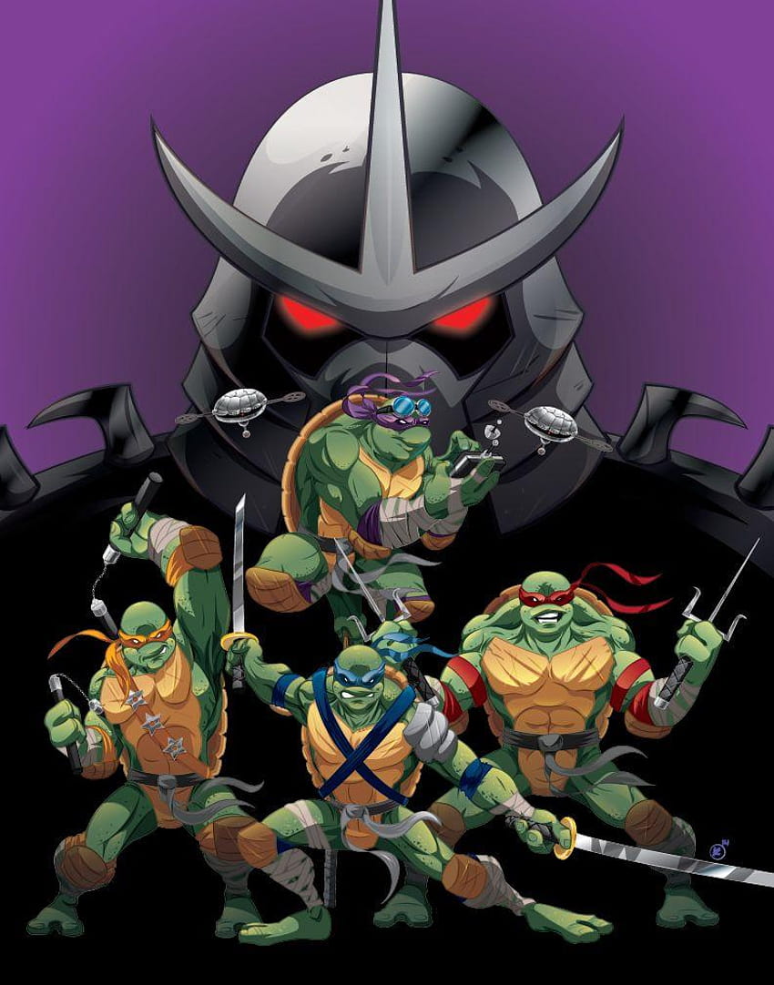 TMNT vs Shredder, teenage mutant ninja turtles vs shredder HD phone wallpaper
