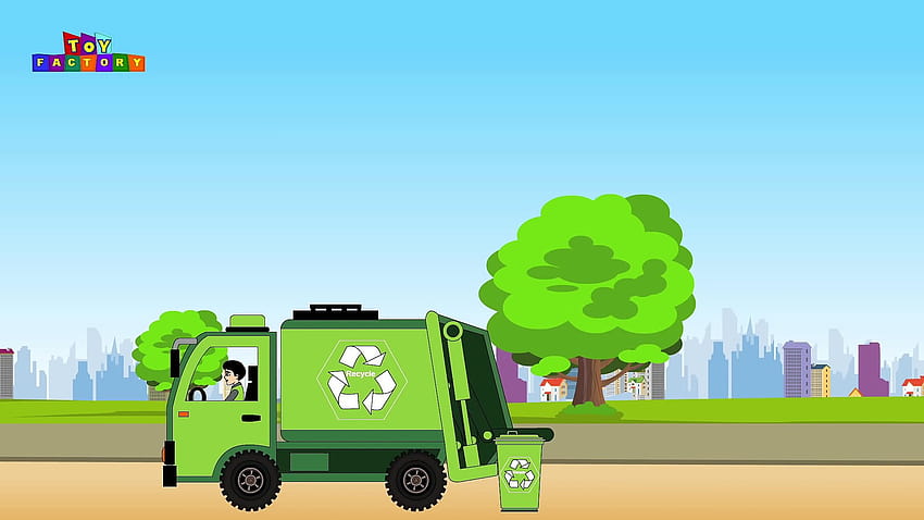 garbage truck videos for children, trash truck HD wallpaper
