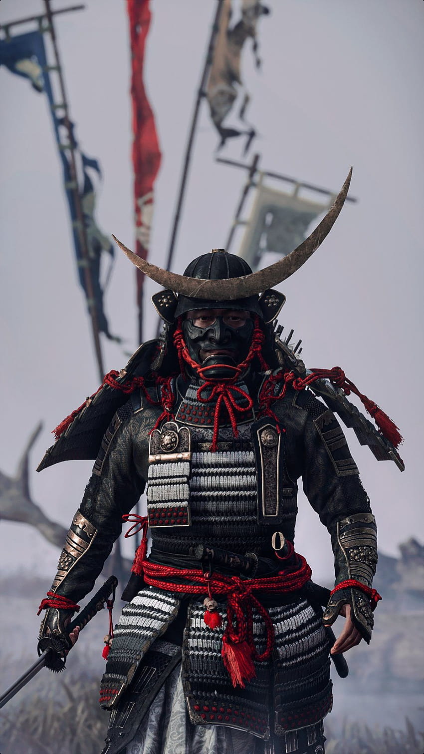 Armure fantôme de Tsushima, armure de samouraï Fond d'écran de téléphone HD