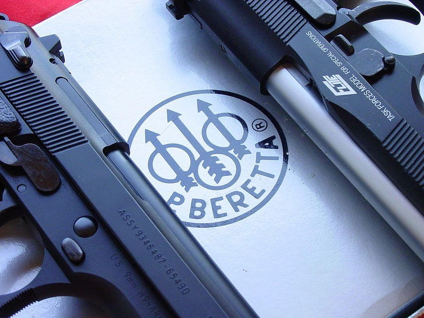 Weapons Beretta Elite Pistol, beretta logo HD wallpaper