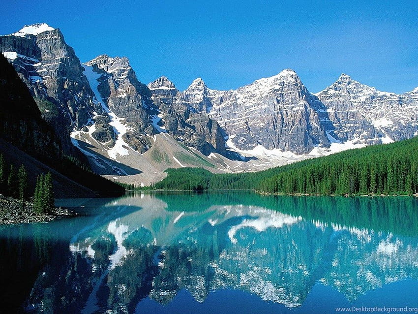 Alberta Park Narodowy Banff Jezioro Bow Kanada Góry ... Tła Tapeta HD