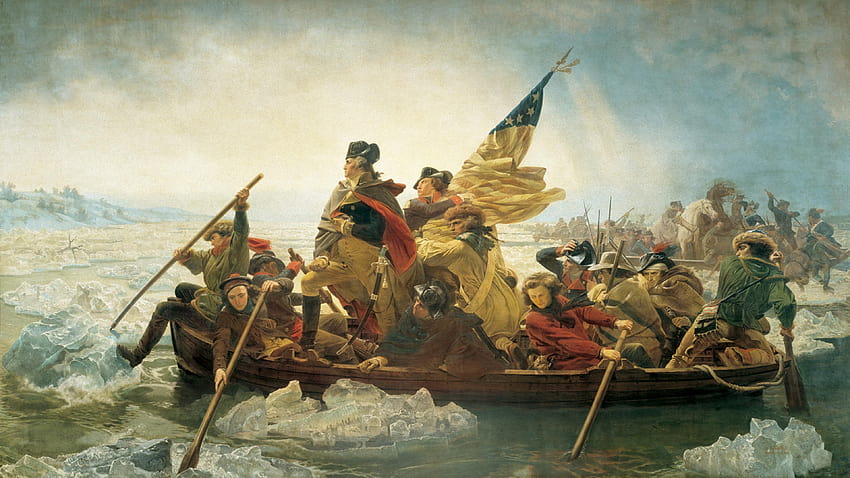 4 ワシントン デラウェア川を渡る、ジョージ・ワシントンがデラウェア川を渡る 高画質の壁紙