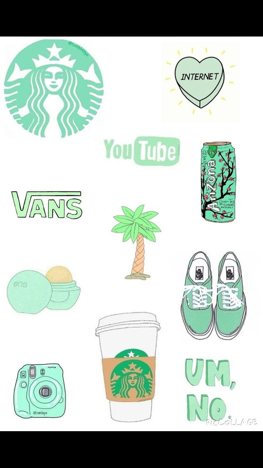 Tumblr Drawings, Cute Drawings, Mint Green, cute green aesthetic HD phone wallpaper