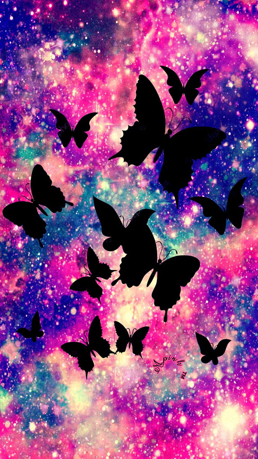 cute glitter ,butterfly,purple,violet,pink,moths and butterflies, glitter butterfly HD phone wallpaper