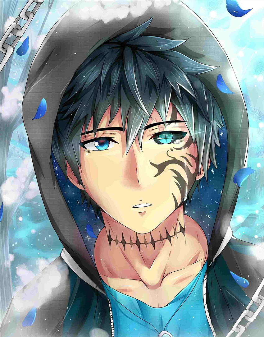 anime guy in blue hoodie by rudi395 on DeviantArt