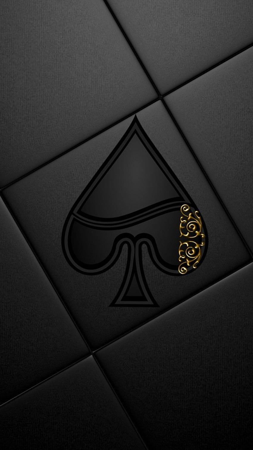 Textured Black Spade, ace of spades iphone HD phone wallpaper