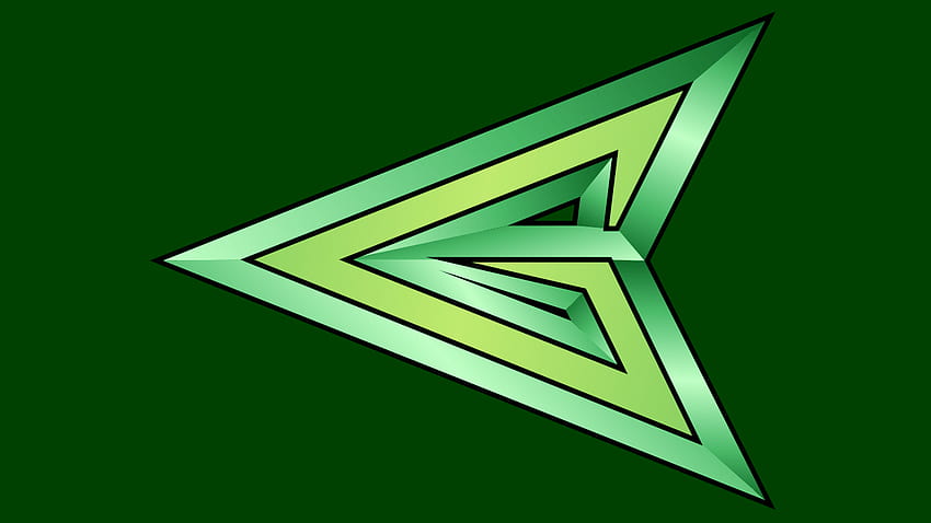 Green Arrow Arrowhead Symbol WP от MorganRLewis на deviantART, лого със зелена стрелка HD тапет
