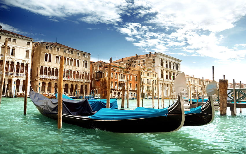 18203 венецианска лодка, венеция HD тапет