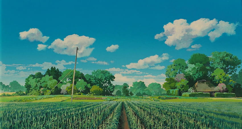 偉大なスタジオ ジブリの風景、アニメ自然主導 高画質の壁紙