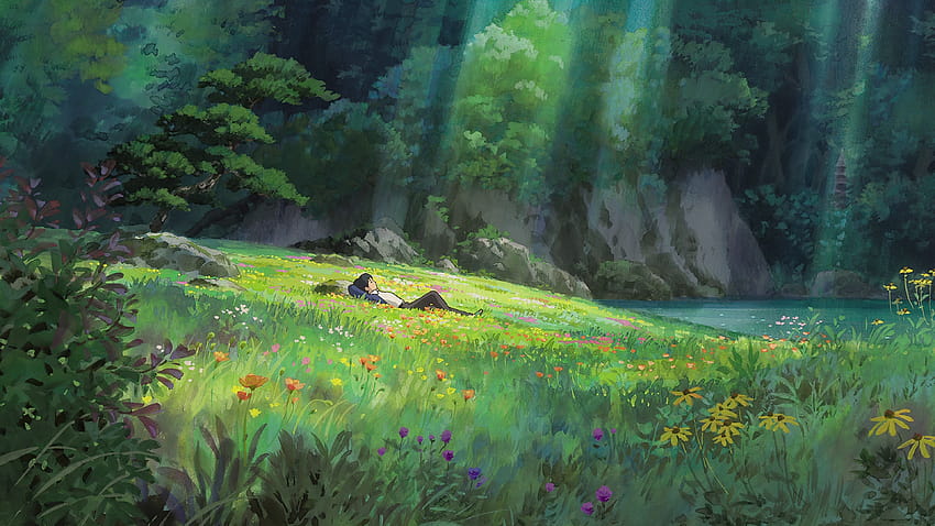 : anime, cahaya alami, pemandangan, hutan, Studio Ghibli, Karigurashi no Arrietty 3840x2160, karigurashi no arriety Wallpaper HD