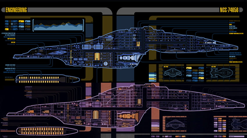 Mendesain ulang MSD USS Voyager Star Trek, selebaran star trek delta Wallpaper HD