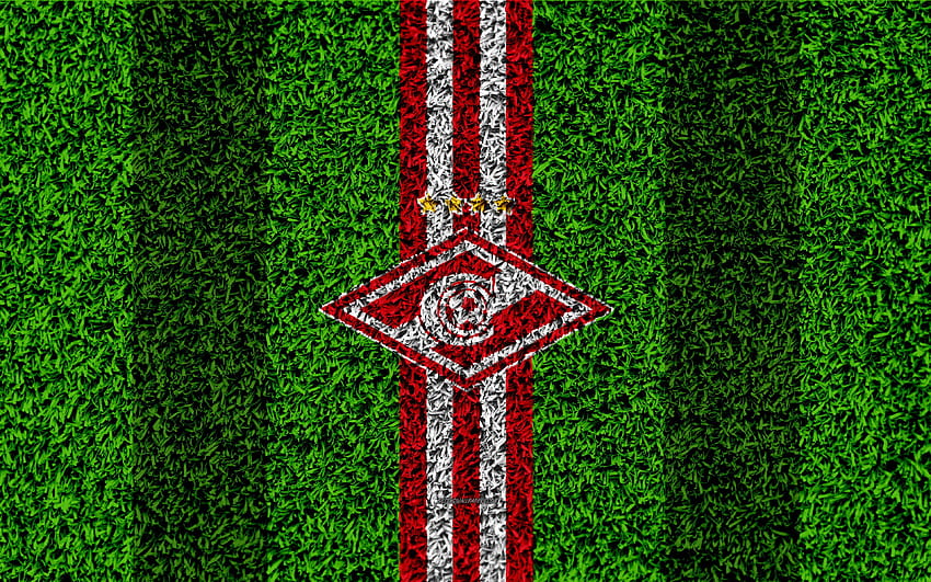 FC Spartak Moscow, logo, grass texture HD wallpaper