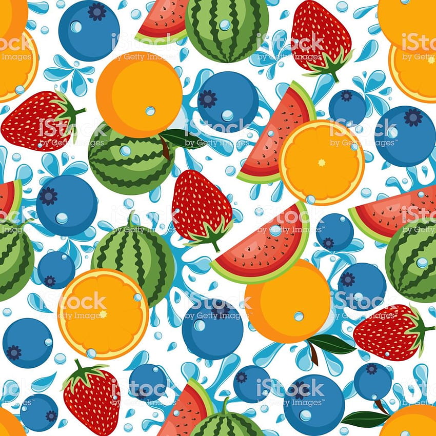 Nahtloser Muster-Sommer-tropische frische Frucht-Hintergründe, Sommer und tropisch HD-Handy-Hintergrundbild