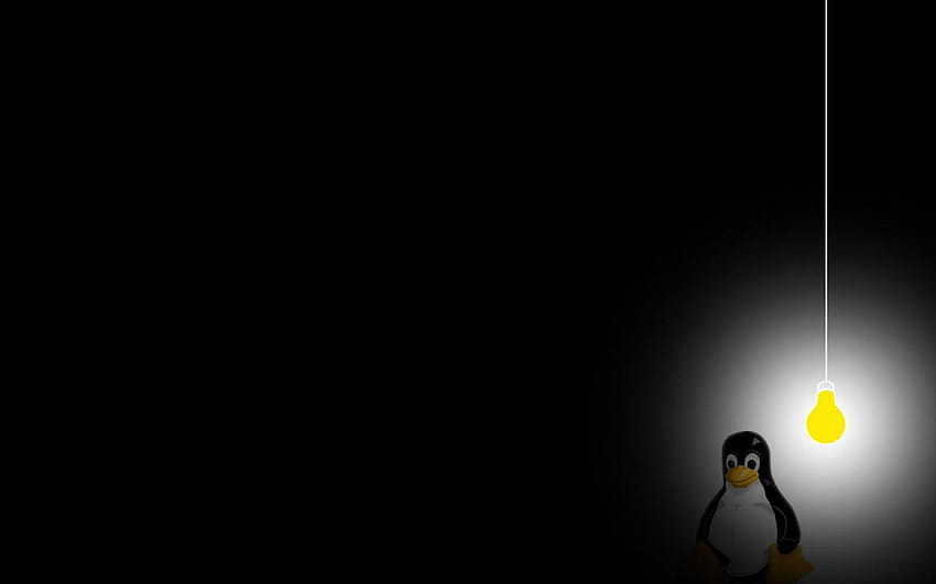 Linux Tux, dark linux penguin HD wallpaper