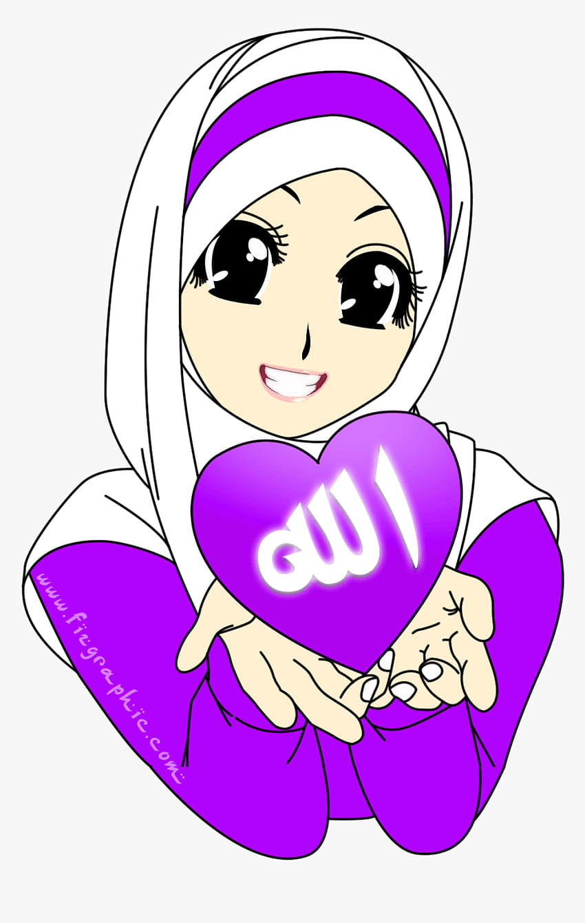 Gambar Kartun Muslimah Warna Ungu Keren Gasebo, gambar warna ungu Tapeta na telefon HD