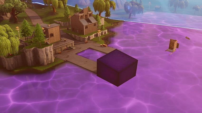 The Fortnite Cube Is Dead, And Loot Lake Has Turned Purple HD wallpaper