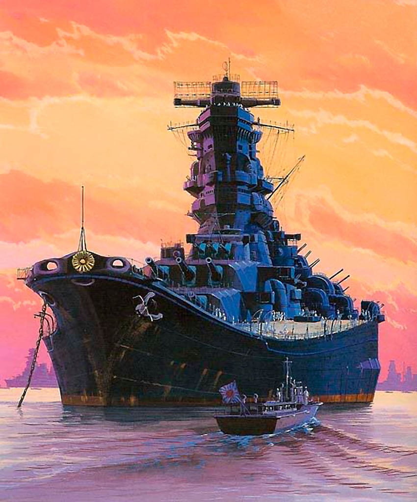 IJN Yamato en 1944… wallpaper ponsel HD