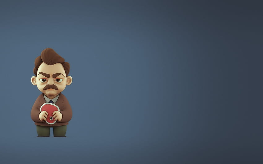 minimalism, Humor, Ron Swanson, Parks And Rec HD wallpaper