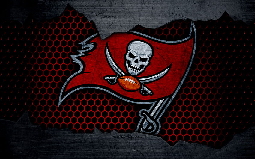 Tampa Bay Buccaneers, logo, NFL, american football, NFC, USA, grunge, metal texture, South Division with resolution 3840x2400. High Quality, tampa bay bucs computer HD wallpaper