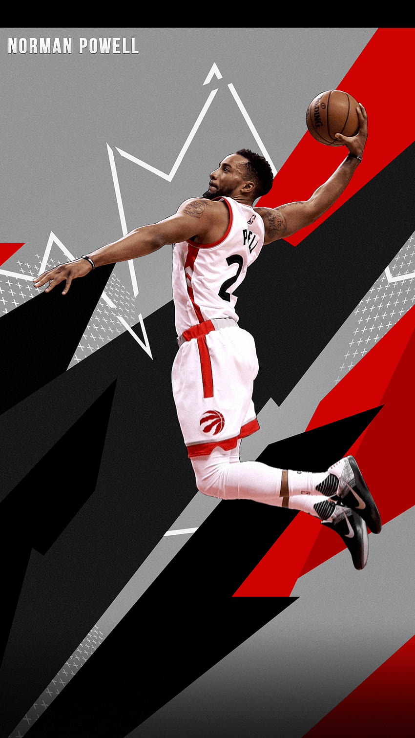 Norman Powell 18 style mobile I made, slam dunk mobile HD phone wallpaper