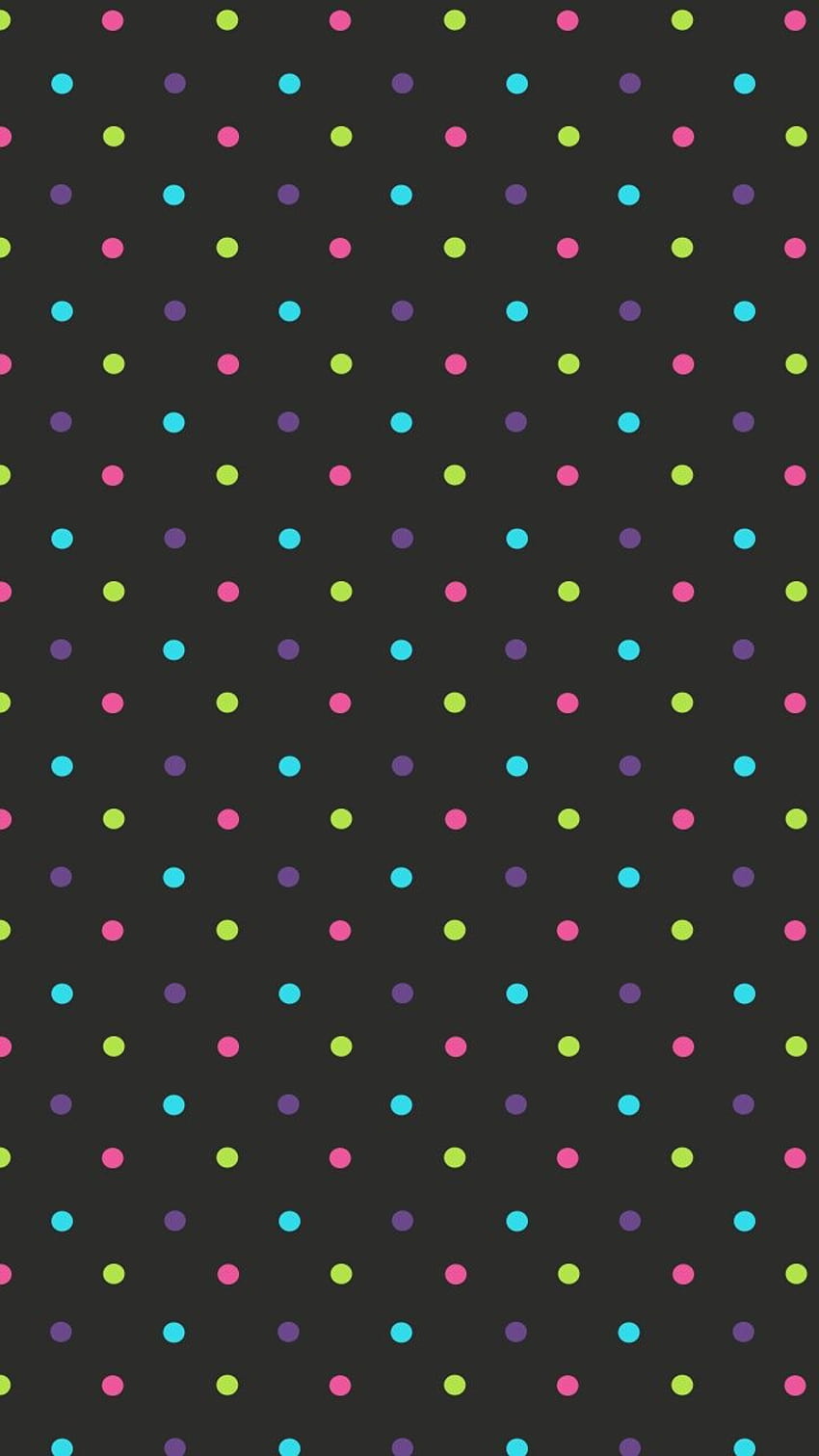 art, background, beautiful, beauty, black, black background, colorful, colour, cute art, design, dots, iphone, kawaii, pattern, patterns, polka dot, rainbow, style, texture, we heart it, white, white color, black+white, beautiful art, rainbow dots HD phone wallpaper