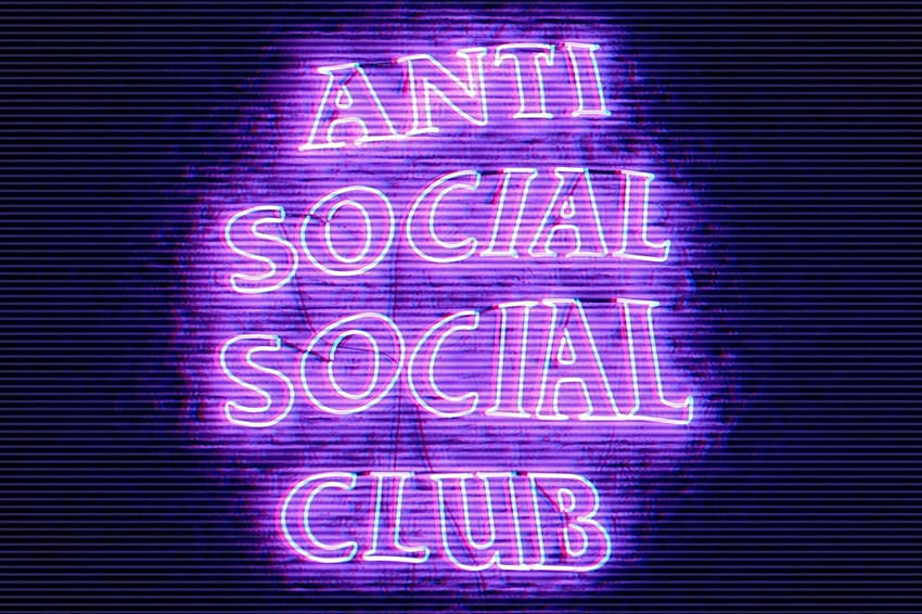 Purple Anti Social Social Club Logo, anti social social club aesthetic HD wallpaper
