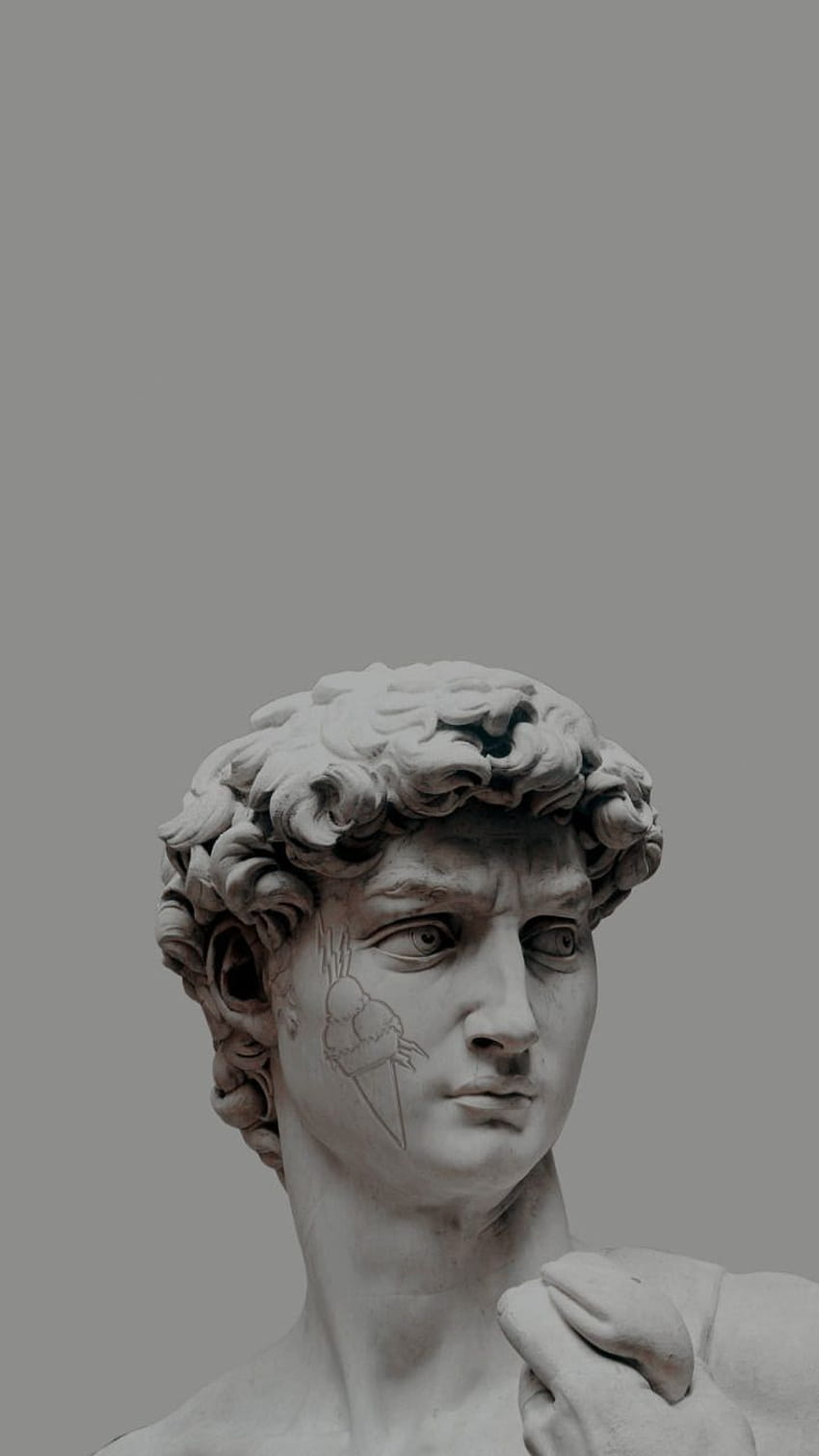 ekrany blokady i ikony, rzymski posąg Tapeta na telefon HD