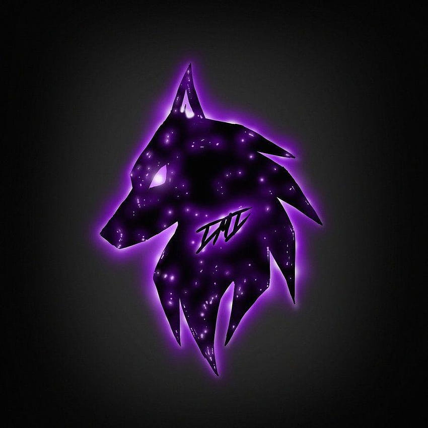 cool purple wolves, wolf logo HD phone wallpaper