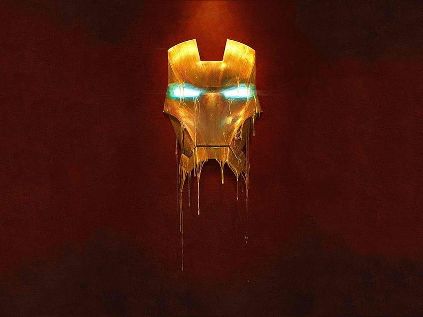 Melting Iron Man Mask : High Definition, High Resolution HD wallpaper