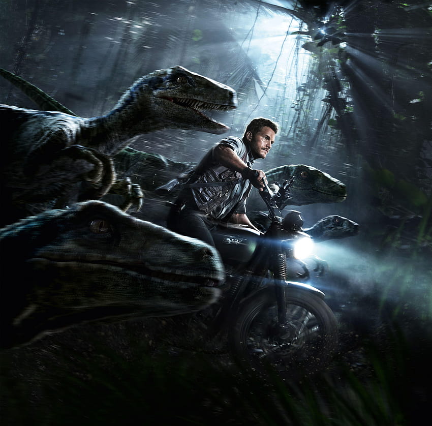 Chris Pratt, Jurassic World, Velociraptors, Filme, Chris Pratt 2019 HD-Hintergrundbild