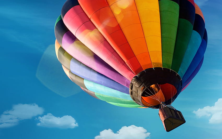4 Colorful Hot Air Balloons, hot air balloon pc HD wallpaper