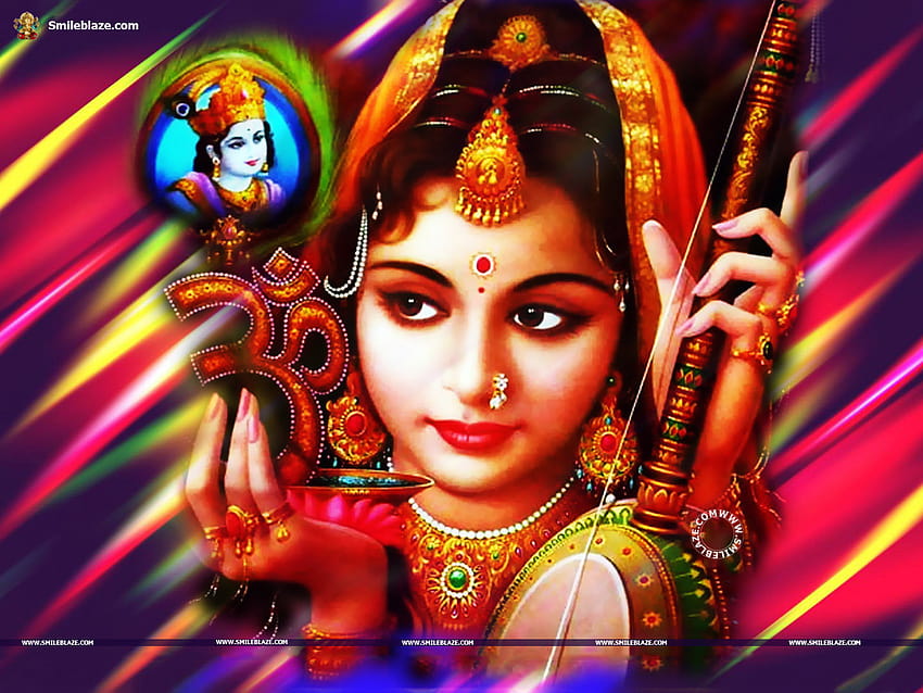 KHUMANIA™ Lord Krishna, Meera, Spritual, Wallpaper - 6144 | Vivo Y90 / Y91i  / Y91c / vivo Y1s Designer