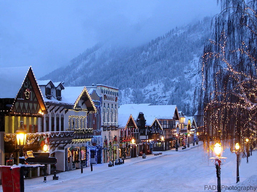 This seems like it's from another country but it's not its, leavenworth washington HD wallpaper