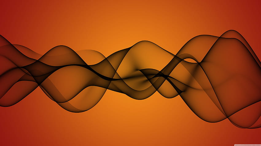Transparent Waves On Orange Backgrounds Ultra Backgrounds for U TV : Tablet : Smartphone, orange smoke HD wallpaper