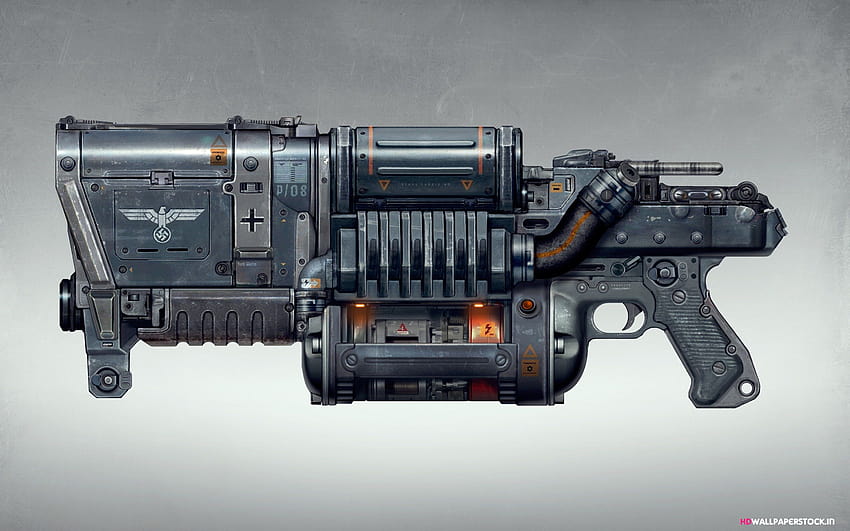 Wolfenstein-Waffe Gun Sci, schwere Waffen HD-Hintergrundbild